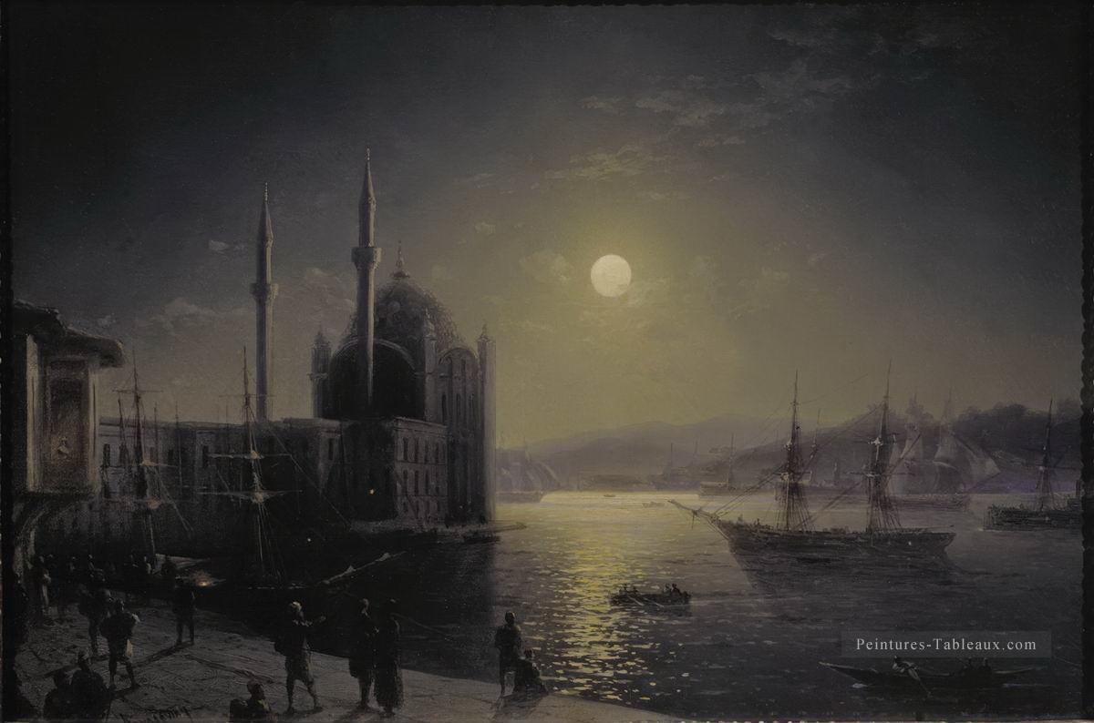 nuit au clair de lune sur le Bosphore 1894 Romantique Ivan Aivazovsky russe Peintures à l'huile